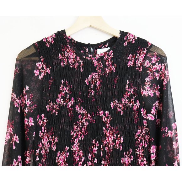 NWT Misa Roisin Smocked Dress Berry Floral Medium - Picture 6 of 8